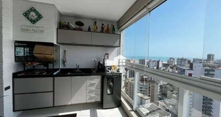 Apartamento com 2 dormitórios para alugar, 86 m² por r$ 4.900,00/mês - vila guilhermina - praia grande/sp