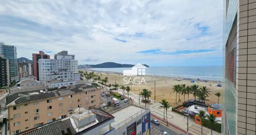 Vista Mar! Apartamento com 1 dormitório à venda, 52 m² por R$ 298.000 - Vila Guilhermina - Praia Grande/SP