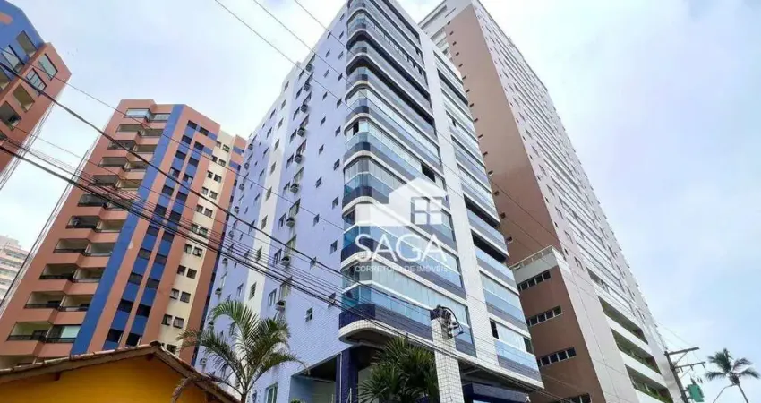 50m da praia e vista mar! Apartamento com 1 dormitório à venda, 50 m² por R$ 330.000 - Aviação - Praia Grande/SP