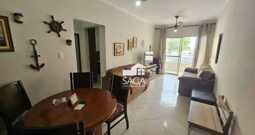 100m da praia! Vista mar! Apartamento com 2 dormitórios à venda, 68 m² por R$ 360.000 - Vila Guilhermina - Praia Grande/SP