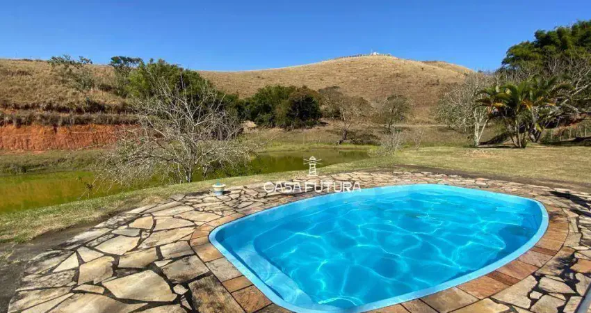 Chácara com 7 dormitórios à venda, 1000 m² por r$ 1.500.000,00 - ipiabas - barra do piraí/rj