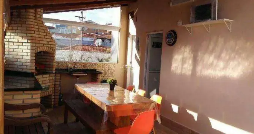 Cobertura com 2 dormitórios à venda, 130 m² por r$ 590.000 - vila valparaíso - santo andré/sp