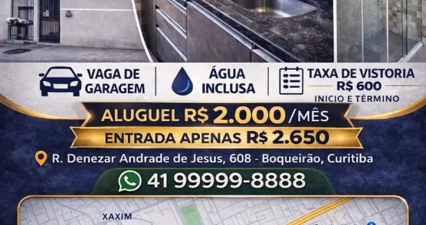 Apartamento 1 Quarto com Vaga – Boqueirão – Água Inclusa – R$ 2.000