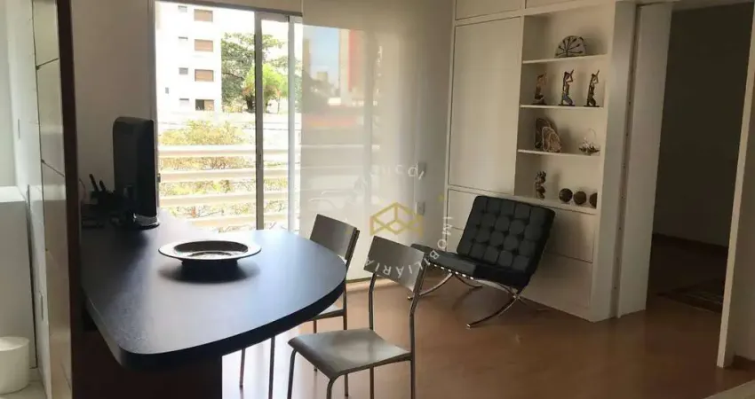 Apartamento com 1 dormitório para alugar, 52 m² - Cambuí - Campinas/SP