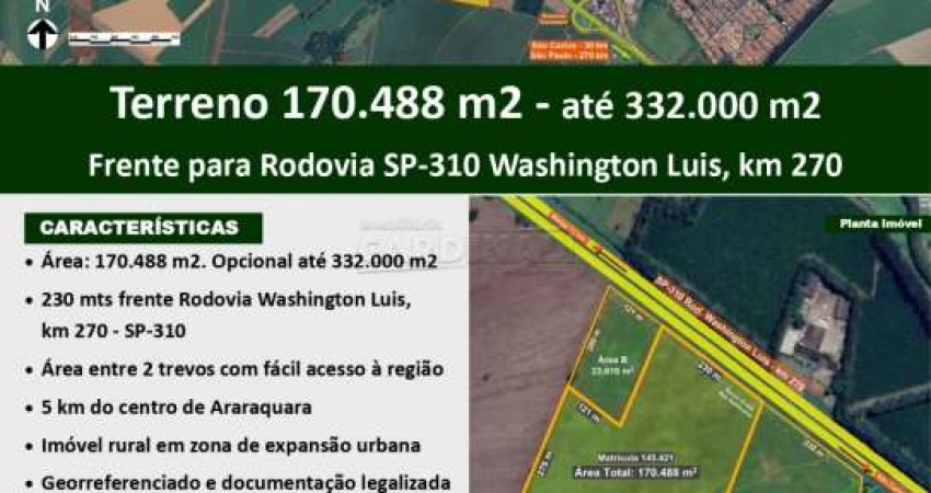 Fazenda à venda na Rodovia Washington Luiz, Km 270, 270, 2° Distrito Industrial (Domingos Ferrari), Araraquara