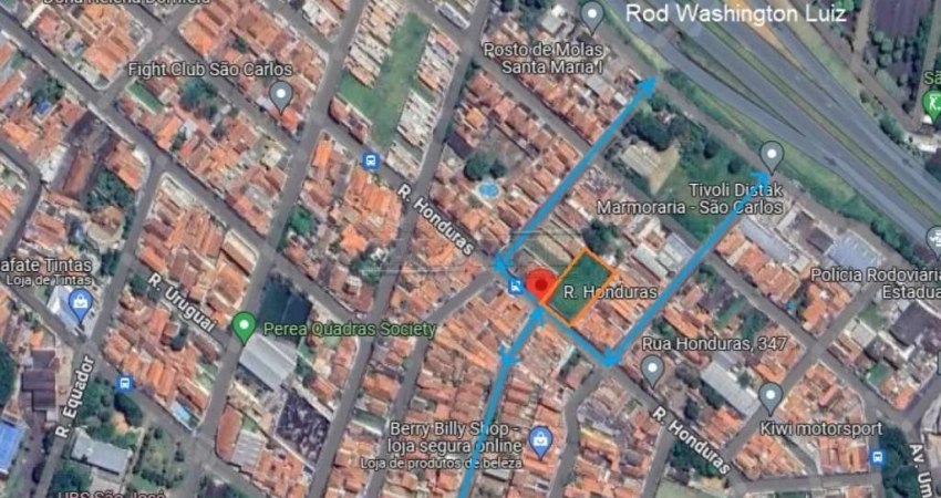Terreno à venda na Rua Honduras, ao lado 251A (Entre Rua Porto Rico e Republica Dominicana), Vila Brasília, São Carlos