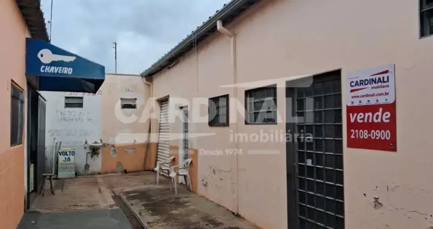 Sala comercial em galeria, rua de acesso com grande movimento.