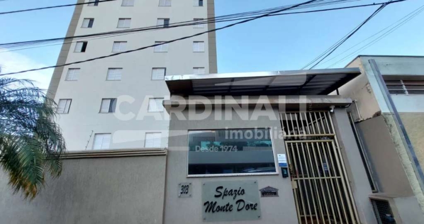 apartamento de dois dormitórios sendo um suíte com área gourmet.