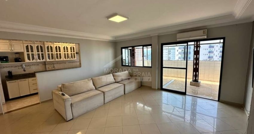 Cobertura VISTA PARA O MAR na Mirim, 3 dormitórios, sacada, churrasqueira, confira em Praia Grande.