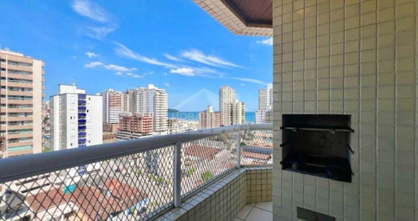 Cobertura VISTA MAR na Aviação, 3 dormitórios, 2 vagas, sacadas, lazer, confira em Praia Grande.