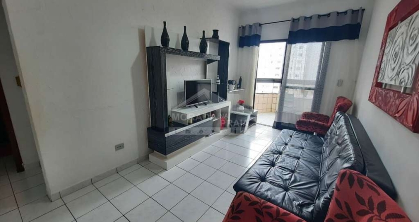 Apartamento MOBILIADO e VISTA MAR na Ocian, 1 dormitório, sacada, só na imobiliária em Praia Grande.