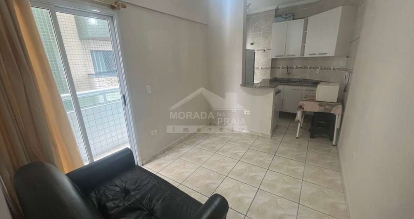 Apartamento no Boqueirão, 1 dormitório, sacada, confira na imobiliária em Praia Grande.