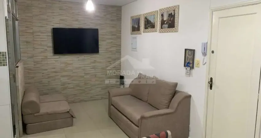 Apartamento de 1 Dormitório, mobiliado, no Canto do Forte a 50 metros da Praia.