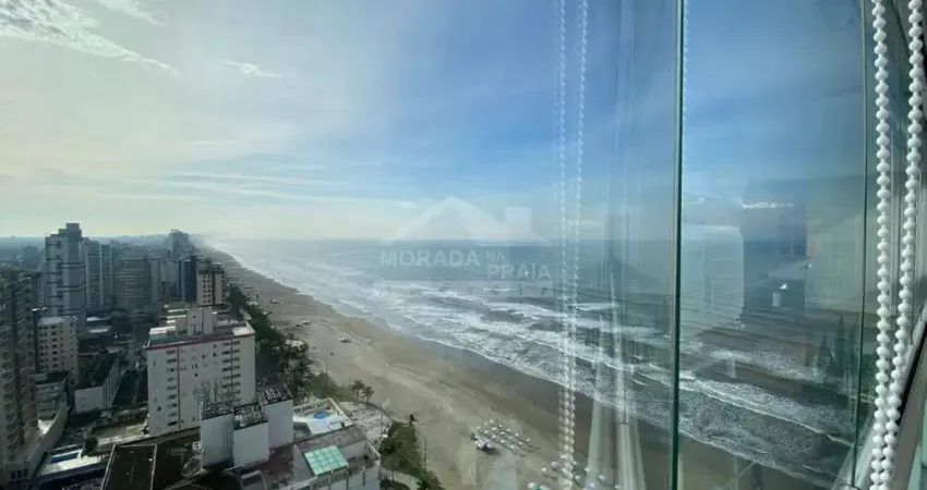 Apartamento vista espetacular ao mar no caiçara, 3 dormitórios, só na imobiliária em praia grande.