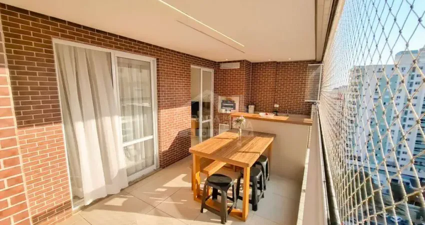 Apartamento vista mar no canto do forte, 2 suítes, terraço gourmet, confira em praia grande.