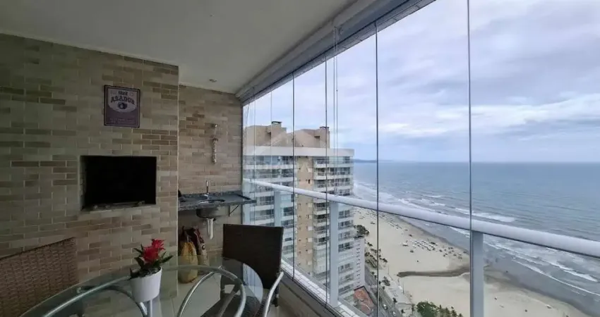 Apartamento frente ao mar na mirim, 2 dormitórios, só na imobiliária em praia grande.