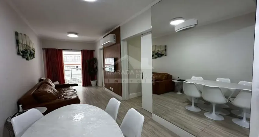 Apartamento linda vista mar no forte, 2 dormitórios, sacada, confira na imobiliária em praia grande.