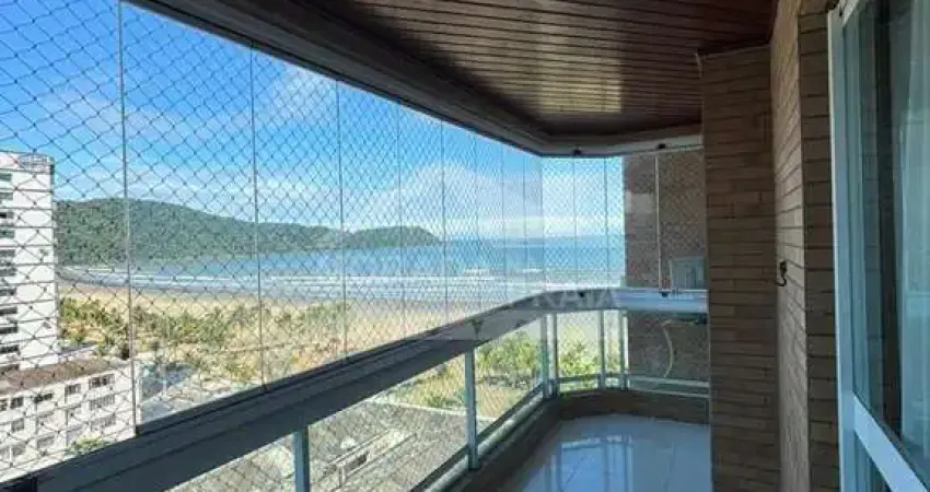 Apartamento com linda vista mar, 2 dormitórios, sacada, confira na imobiliária em praia grande.