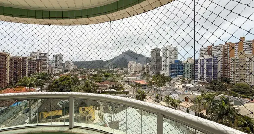 Apartamento vista mar no forte, 3 dormitórios, sacada, confira na imobiliária em praia grande.