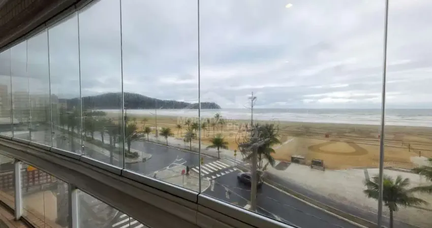 Apartamento frente ao mar no centro do boqueirão, 3 suítes, terraço, lazer, confira em praia grande.