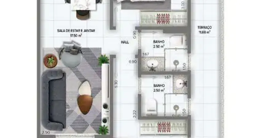 Apartamento com 2 quartos à venda na Rua Nove de Julho, 580, Vila Mirim, Praia Grande