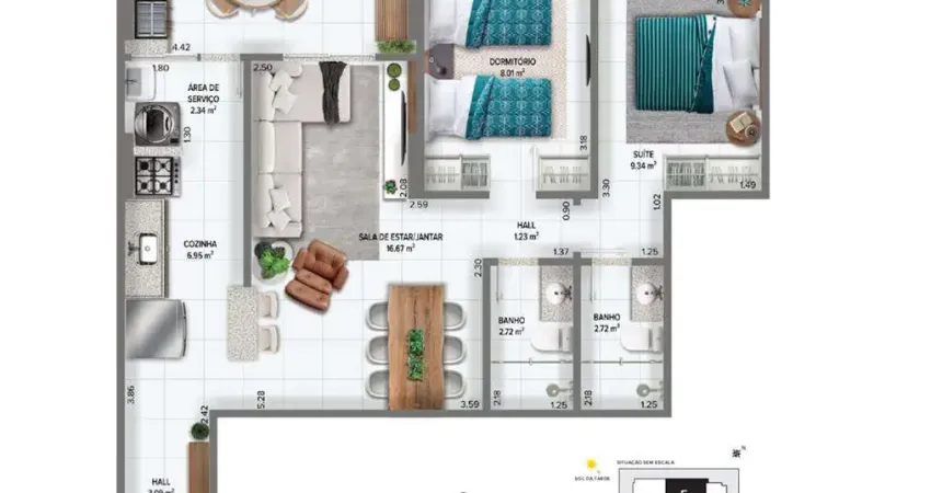 Apartamento com 2 quartos à venda na RUA MIRIM, 580, Vila Mirim, Praia Grande