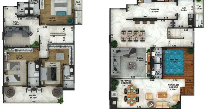 Apartamento com 3 quartos à venda na Rua Osvaldo Sampaio, 151, Aviação, Praia Grande