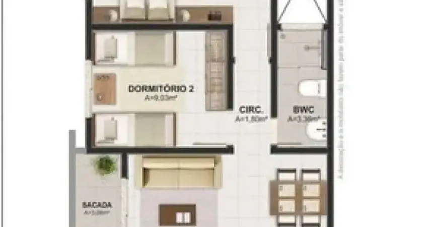 Apartamento com 2 quartos à venda na Rua Capri, 280, Pagani, Palhoça