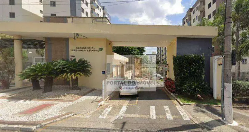 Apartamento com 3 dormitórios à venda no Condomínio Pássaros e Flores 82 m² por R$ 549.000 - Jardim do Lago - Campinas/SP