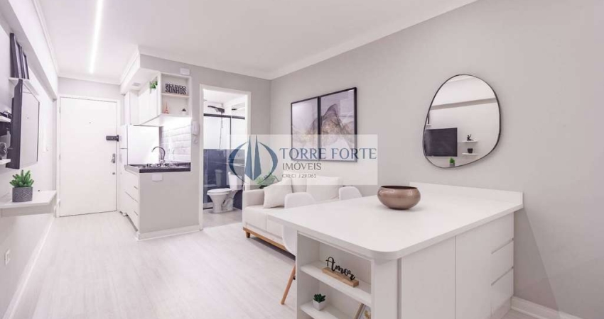 Apartamento mobiliado com 1 dormitorio 1 vaga no Campos Eliseos Centro.