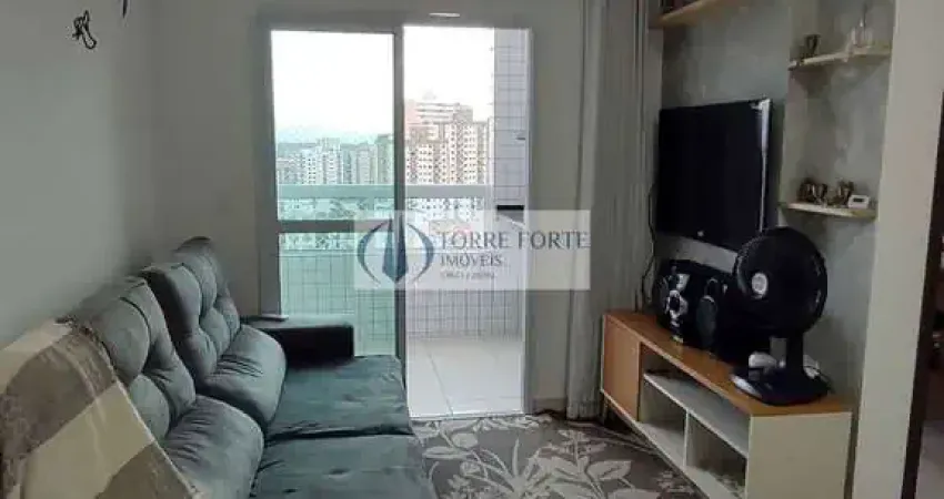 Apartamento com 1 quarto 1 vaga com varanda gourmet na Ocian Praia Grande.