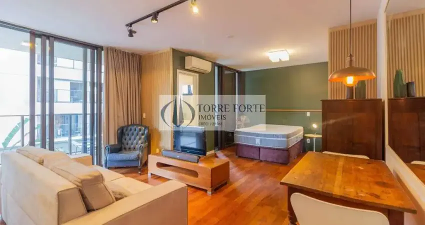 Studio amplo com decoração incrível, pronto para morar em pinheiros.