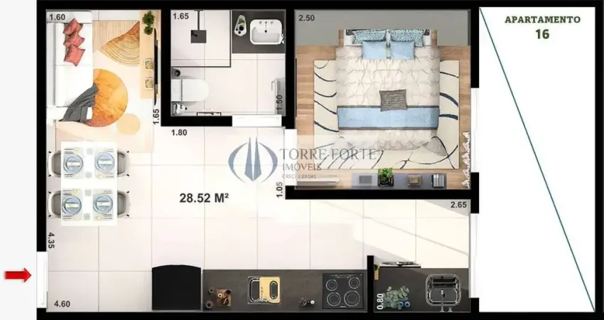 Apartamento com 1 quarto à venda na Rua Professor Araújo Coelho, 597, Jardim Líbano, São Paulo