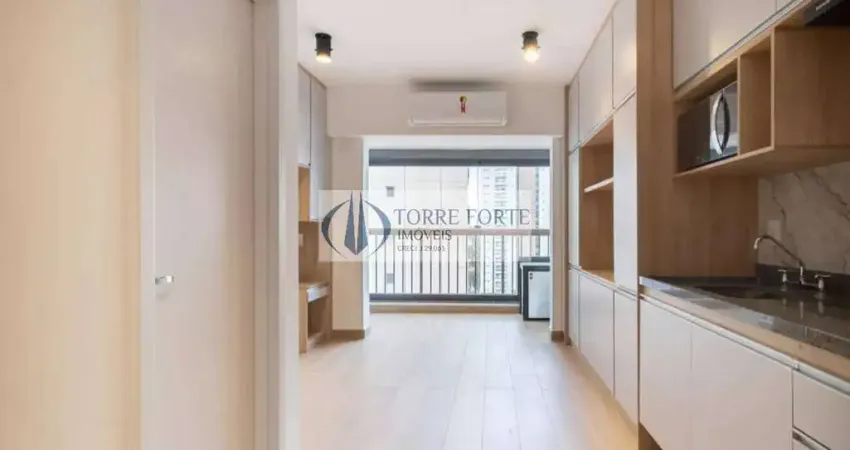 Studio localizado no chamoso bairro do brooklin, bem próximo do metrô.