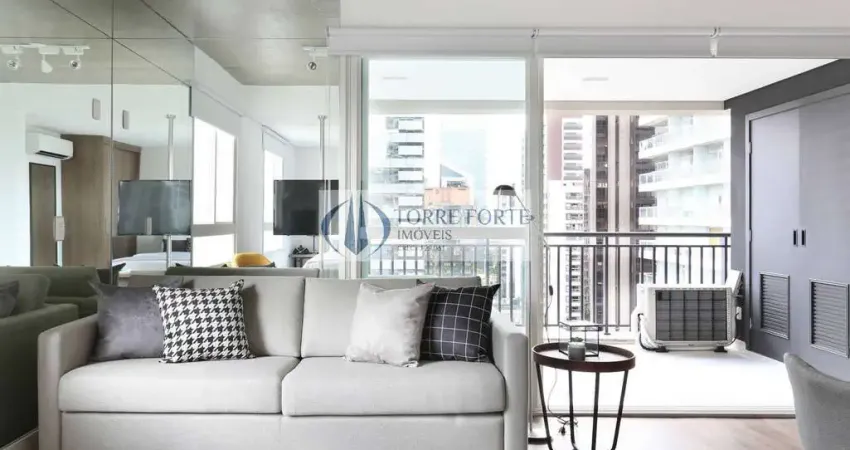 Maravilhoso studio no brooklin, mobiliado com excelente localização.