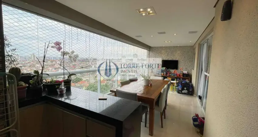 Apartamento mobiliado, 3 suítes, varanda gourmet, 2 vagas, na vila formosa