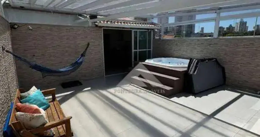 Cobertura duplex com 2 dormitórios à venda, 128 m² por r$ 649.000 - vila valparaíso - santo andré/sp