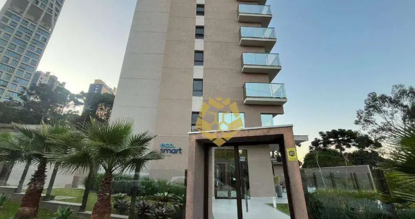 Apartamento com 1 dormitório para alugar, 21 m² por r$ 2.100/mês - mossunguê - curitiba/pr