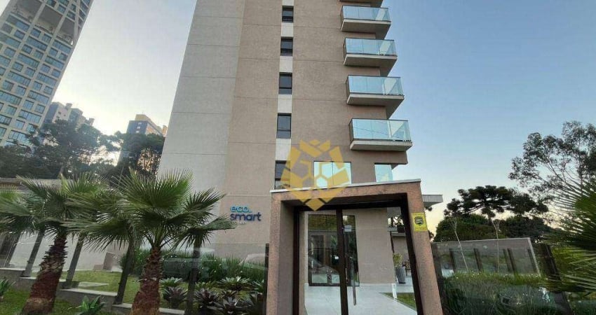 Apartamento com 1 dormitório para alugar, 21 m² por r$ 2.500/mês - mossunguê - curitiba/pr