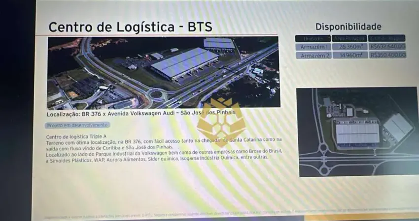 BTS- Barracões com projeto em desenvolvimento em excelente localização!