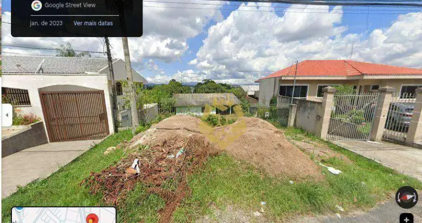 Maravilhoso terreno à venda, 478 m² por R$ 700.000 - Uberaba - Curitiba/PR