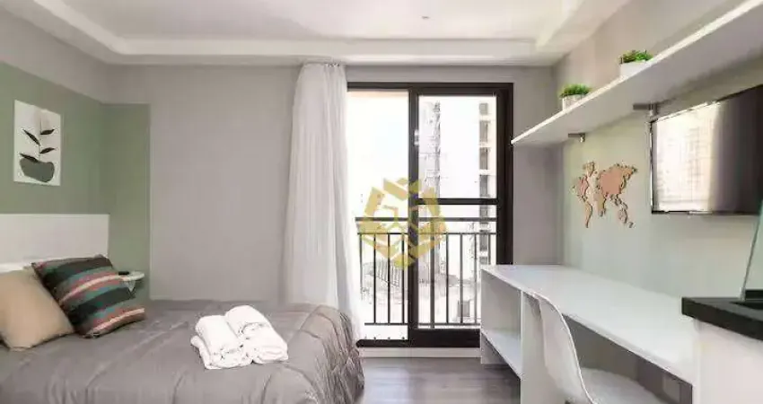 Studio com 1 dormitório para alugar, 28 m² por r$ 2.500/mês - centro - curitiba/pr