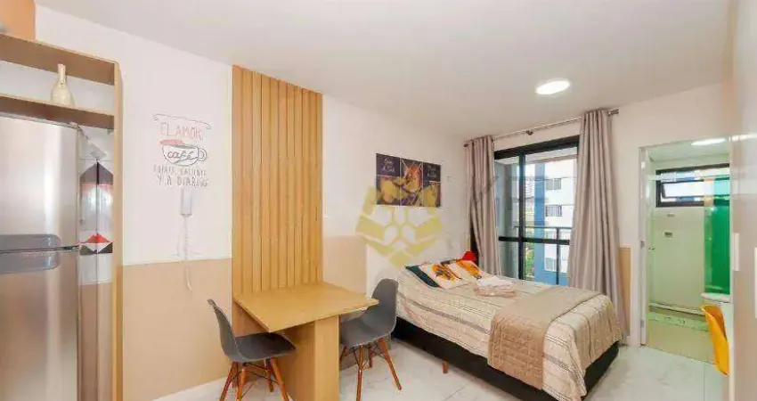 Studio mobiliado à venda- 1 dormitório à venda, 29,50 m² por r$ 335.000 - centro - curitiba/pr
