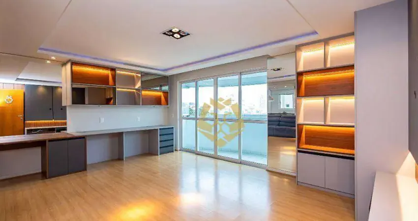 Apartamento com 3 dormitórios para alugar, 138 m² - alto da glória - curitiba/pr