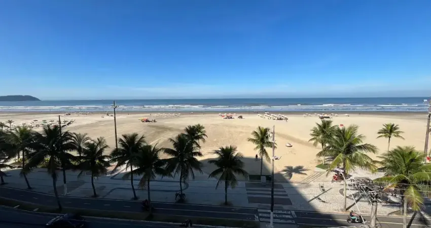 Sensacional apartamento frente total mar guilhermina com 2 varandas