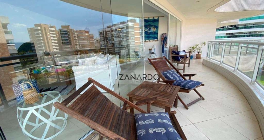 Apartamento pé na grama vista mar 3 suites à venda, 163 m² por R$ 2.780.000 - Riviera de São Lourenço - Bertioga/SP
