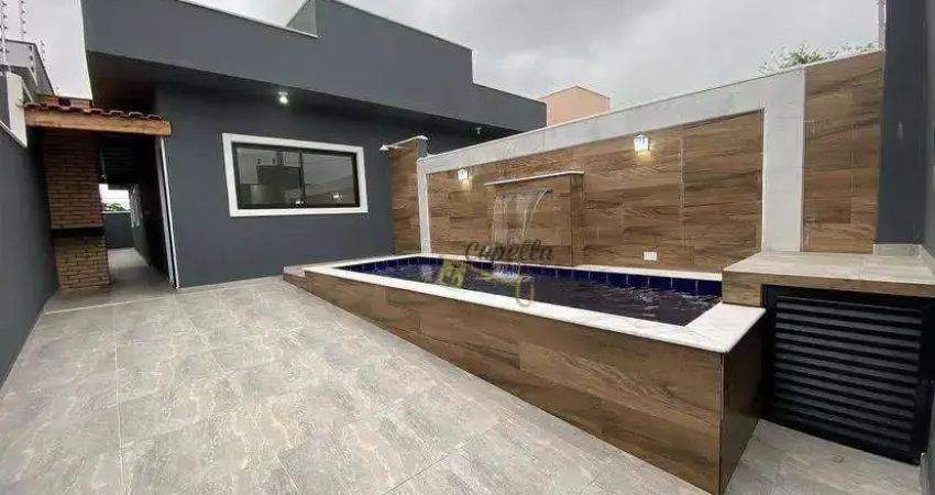 Casa com piscina com 2 dormitórios à venda, 70 m² por r$ 420.000 - jardim cibratel - itanhaém/sp