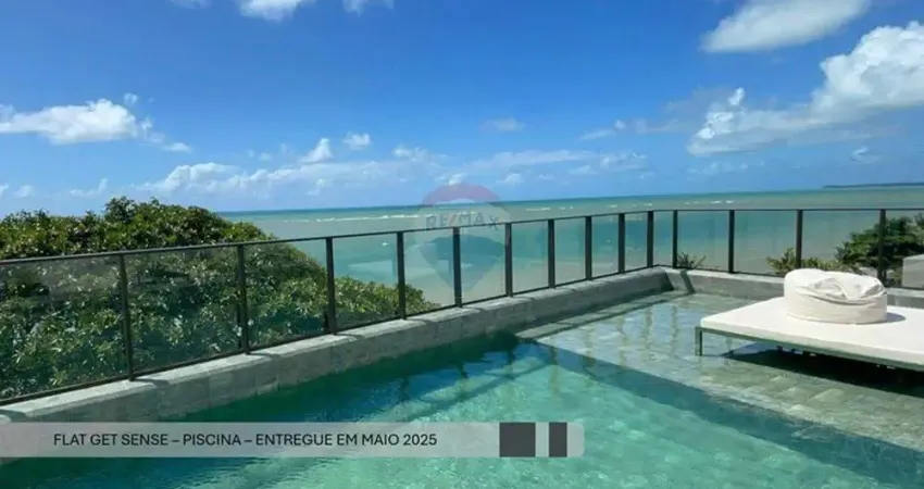 Flat á venda , 24 m², vista mar e pé na areia, Jardim Oceania, João Pessoa, PB