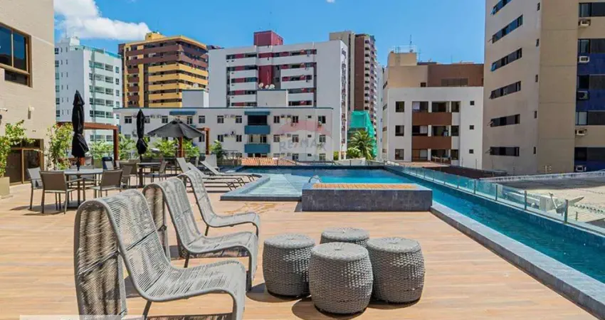 Apartamento à venda, mobiliado, 2 quartos, 77m², posição sul, em Manaíra, João Pessoa