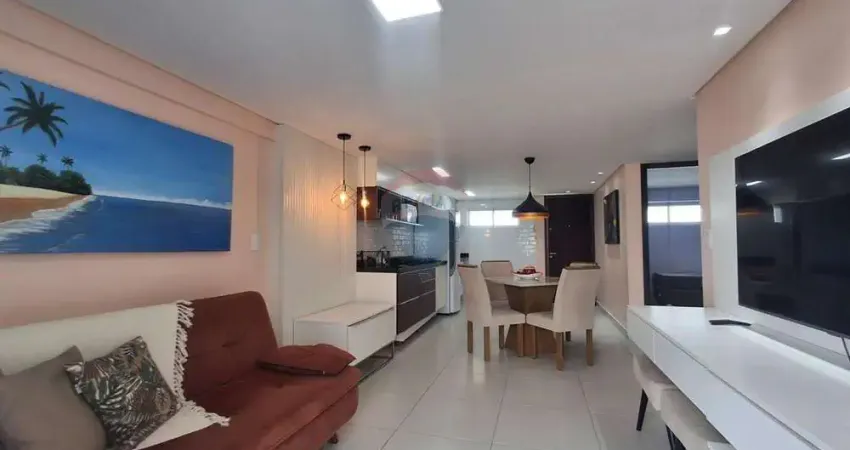 Apartamento mobiliado para locação, 02 quartos, 61m², no Cabo Branco, João Pessoa-PB.